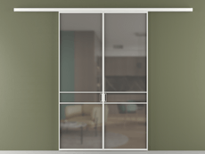 Перегородка Formato вдоль стены 2 створки