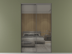 Перегородка Formato внутри проёма 2 створки