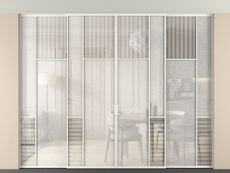 Перегородка Mosaic внутри проёма скрытое крепление в потолок 4 створки