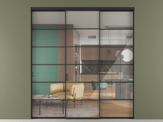 Перегородка Formato внутри проёма 3 створки