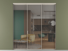 Перегородка Формато внутри проёма 3 створки