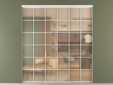 Перегородка Formato внутри проёма 3 створки