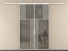 Перегородка Мозаик вдоль стены 2 створки