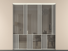 Перегородка Мозаик внутри проёма 3 створки