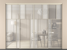 Перегородка Мозаик внутри проёма 4 створки