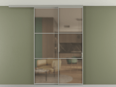 Перегородка Formato вдоль стены на потолок телескопик синхро 2