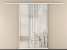 Перегородка Мозаик вдоль стены 2 створки