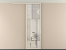 Перегородка Мозаик вдоль стены на потолок 1 створка