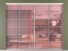 Перегородка Formato внутри проёма 4 створки