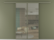 Перегородка Формато вдоль стены 2 створки