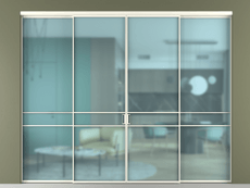 Перегородка Formato внутри проёма 4 створки