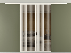 Перегородка Формато вдоль стены на потолок 2 створки