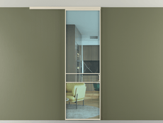 Перегородка Formato вдоль стены на потолок одностворчатая