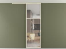 Перегородка Формато вдоль стены на потолок 1 створка