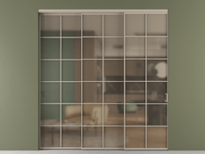 Перегородка Formato внутри проёма 3 створки с синхронным механизмом