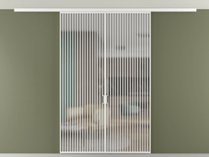 Перегородка Формато вдоль стены на потолок 2 створки