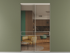 Перегородка Formato внутри проёма 2 створки