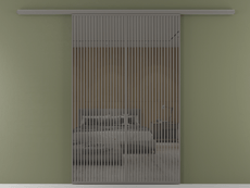 Перегородка Формато вдоль стены 2 створки