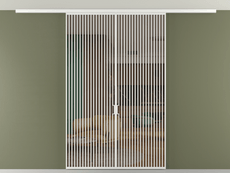 Перегородка Formato вдоль стены на потолок 2 створки