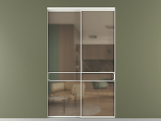 Перегородка Formato внутри проёма 2 створки