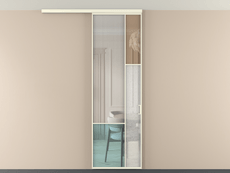 Перегородка Mosaic вдоль стены на потолок 1 створка