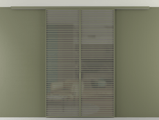 Перегородка Formato вдоль стены на потолок 2 створки