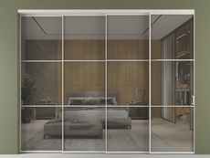 Перегородка Formato внутри проёма 4 створки с синхронным механизмом