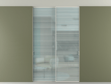 Перегородка Формато внутри проёма скрытое крепление в потолок 2 створки