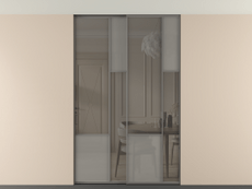 Перегородка Мозаик внутри проёма скрытое крепление в потолок 2 створки