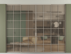 Перегородка Formato внутри проёма скрытое крепление в потолок 4 створки