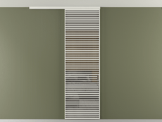 Перегородка Формато вдоль стены на потолок 1 створка