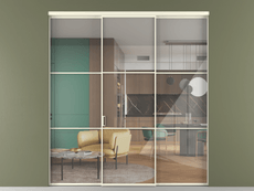 Перегородка Formato внутри проёма 3 створки