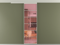 Перегородка Формато вдоль стены на потолок 1 створка