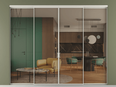 Перегородка Формато внутри проёма 4 створки