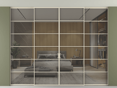 Перегородка Formato внутри проёма скрытое крепление в потолок 4 створки