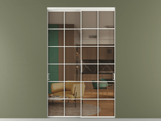 Перегородка Formato внутри проёма 2 створки