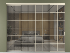 Перегородка Formato внутри проёма 4 створки с синхронным механизмом