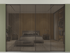 Перегородка Formato внутри проёма скрытое крепление в потолок 4 створки