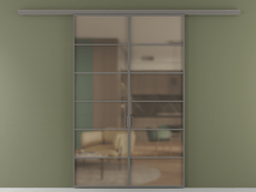 Перегородка Формато вдоль стены 2 створки