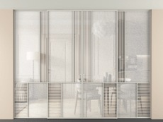 Перегородка Mosaic внутри проёма скрытое крепление в потолок 4 створки