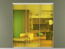 Перегородка Formato внутри проёма 3 створки