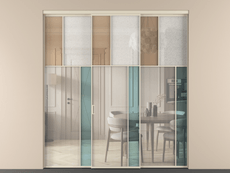 Перегородка Mosaic внутри проёма трёхстворчатая