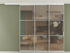 Перегородка Formato вдоль стены на потолок телескопик синхро 3