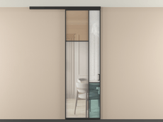 Перегородка Мозаик вдоль стены на потолок 1 створка