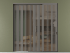 Перегородка Формато внутри проёма 3 створки с синхронным механизмом