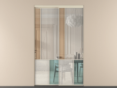 Перегородка Mosaic внутри проёма двустворчатая