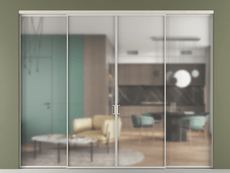 Перегородка Формато внутри проёма 4 створки