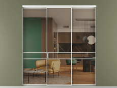 Перегородка Formato внутри проёма 3 створки