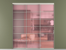 Перегородка Formato внутри проёма 3 створки с синхронным механизмом