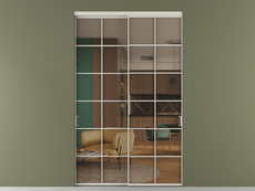 Перегородка Formato внутри проёма 2 створки